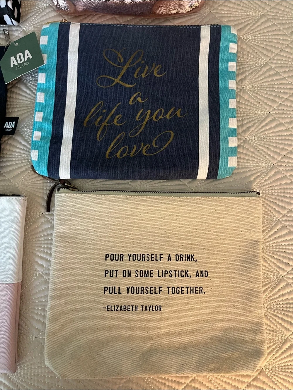 Bundle Lot 8 New Make Up Cosmetic Travel Purse Bags